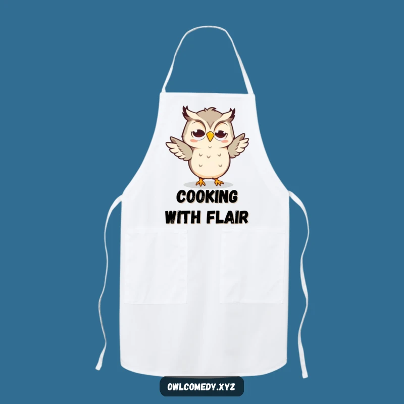 Funny Kawaii Owl Apron - Silly Dance Kitchen Fun, Perfect Chef's Funny Gift