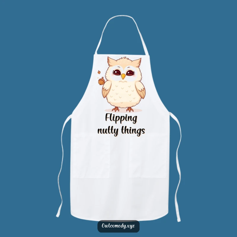 Funny Owl Juggling Apron: Cook with Flair, Hilarious Funny Gift!