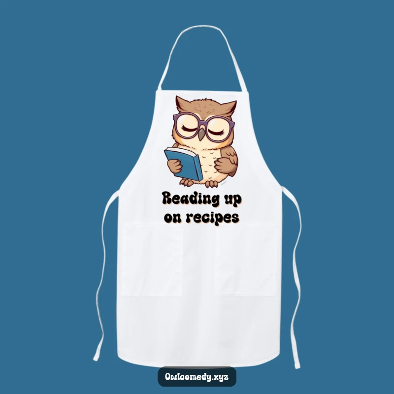 Funny Sleepy Owl Apron: Kitchen Comfort for Bookish Chefs