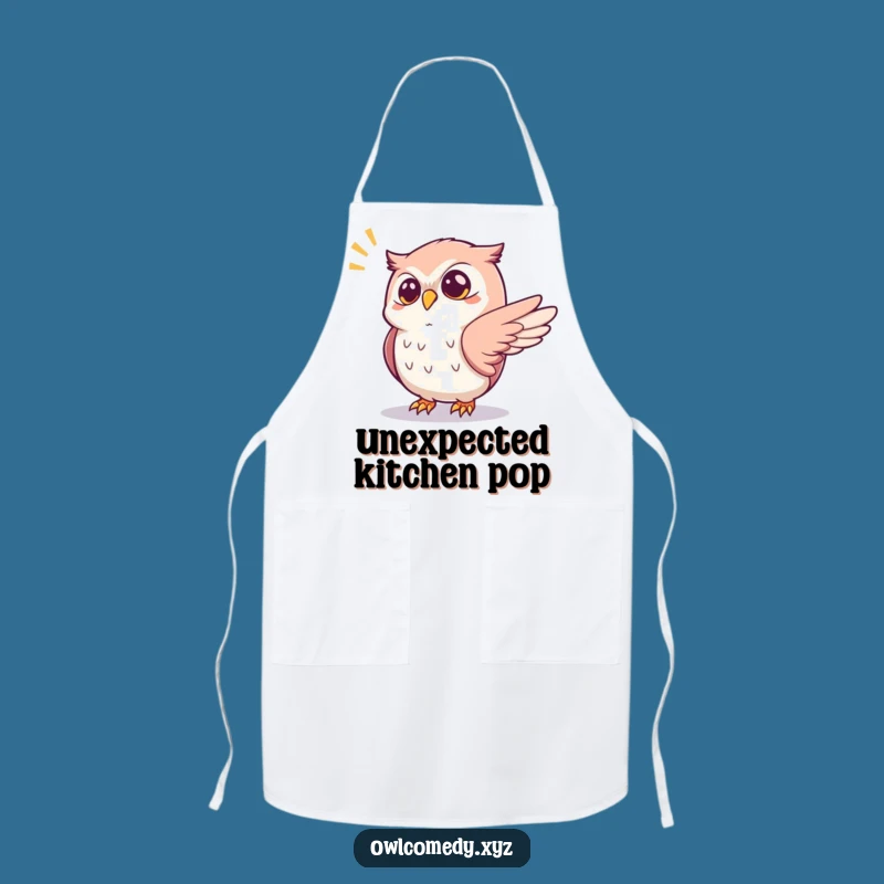 Funny Startled Owl Apron: Surprise in the Kitchen, A Hilarious Accessory!