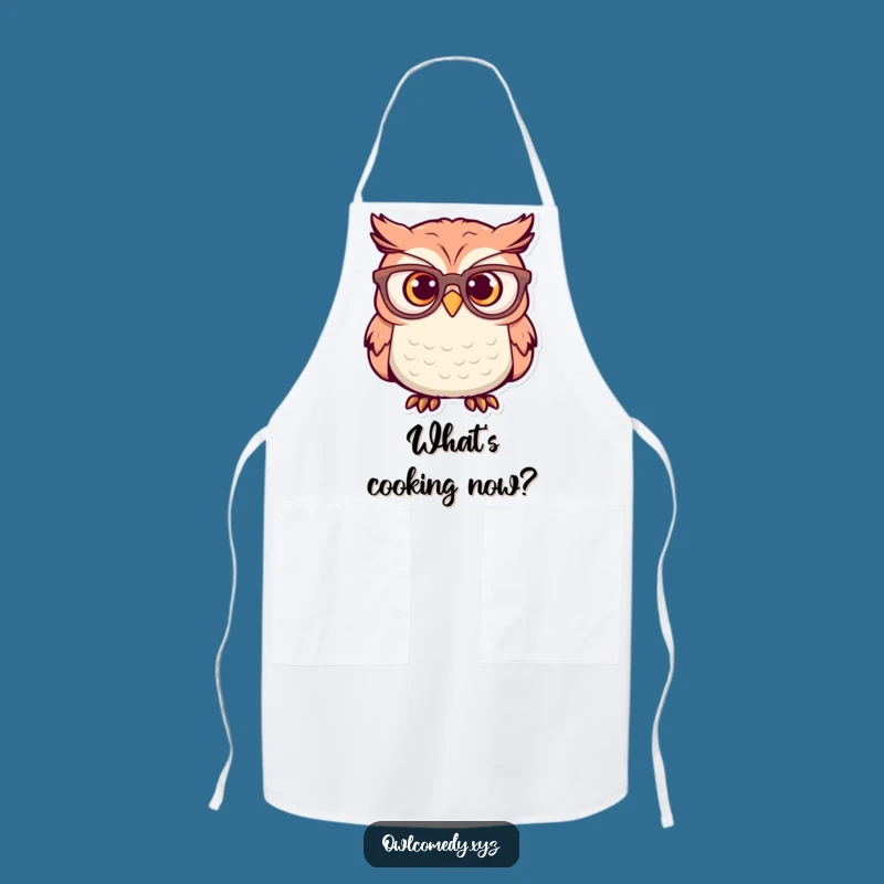 Funny Surprised Owl Apron: Kitchen Surprise - Chef's Hilarious Gift