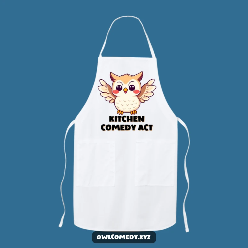 Funny Joke Owl Apron: Tell Jokes While You Cook - Kitchen Funny Gift!