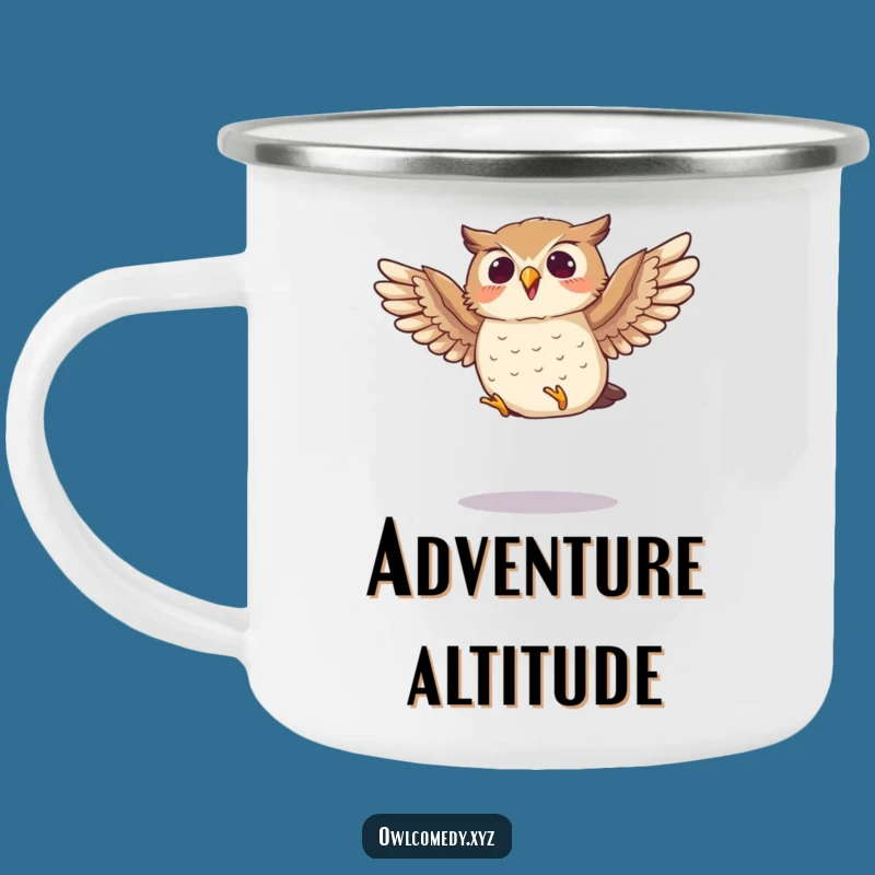 Funny Jumping Owl Camping Mug: Adventure with Energy, A Hilarious Funny Gift!