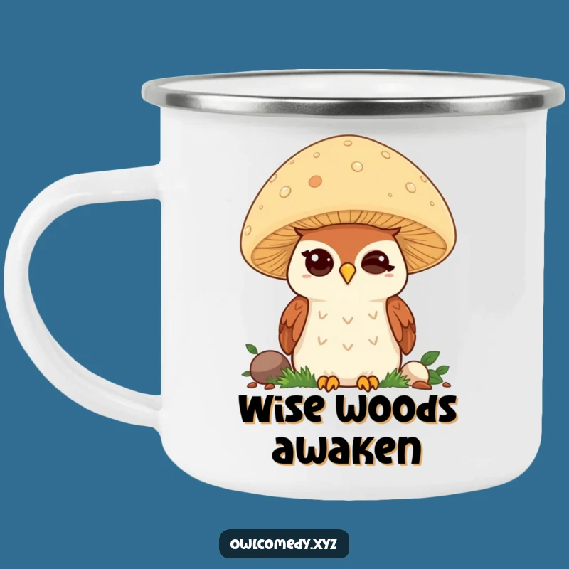 Funny Kawaii Owl Camping Mug: Winking Owl Adventure Mug, Great Funny Gift