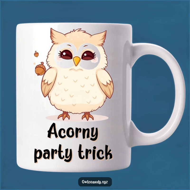 Funny Winking Owl Mug: A Hilarious Gift for Acorn-Juggling Fanatics!