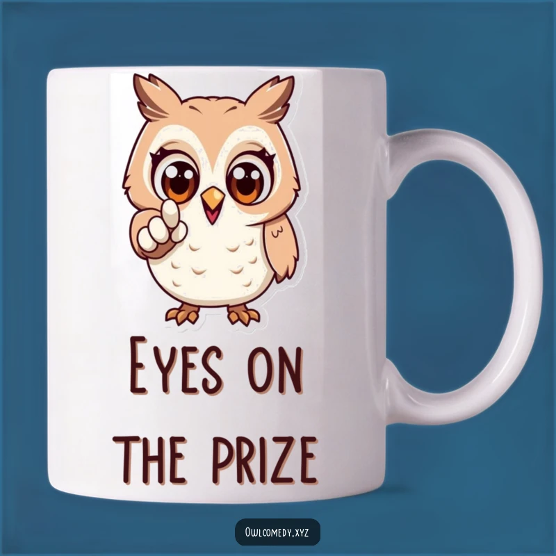 Funny Excited Owl Mug: Look Ahead & Laugh - Perfect Gift