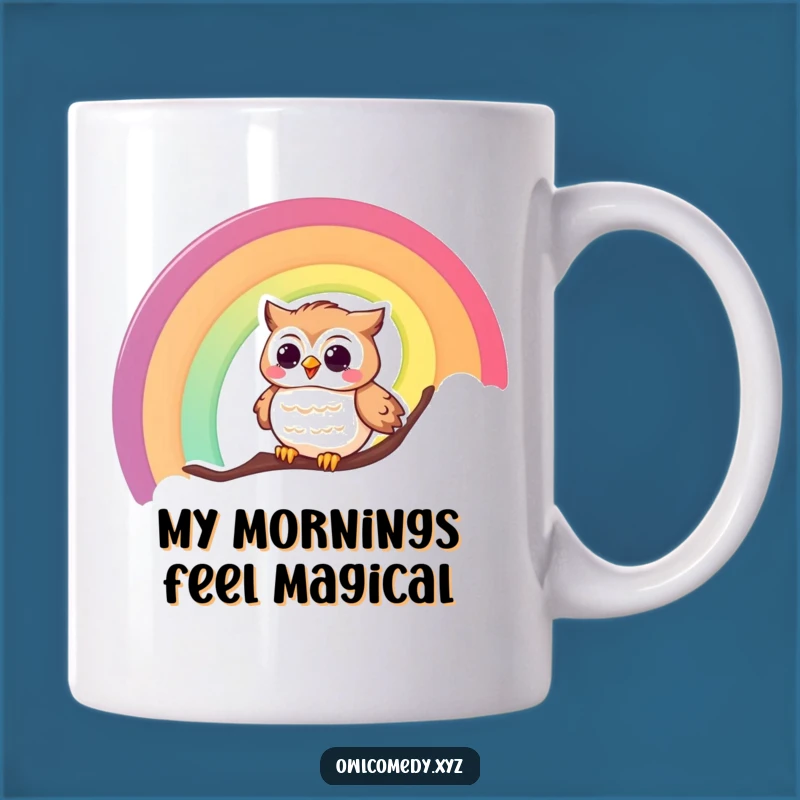 Funny Giggling Owl Rainbow Slide Mug: A Hilarious and Joyful Gift for Owl Lovers