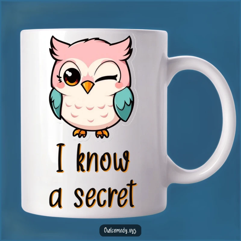Funny Kawaii Owl Winking Mug: Mischievous Fun for Your Daily Brew