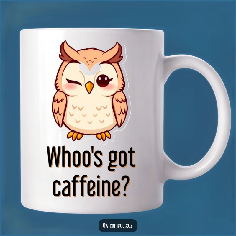 Funny Winking Owl Mug - Silly Expression Owl Gift for Friends