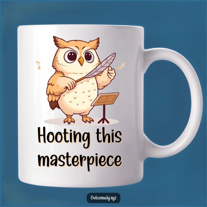 Funny Conducting Owl Mug - Maestro of Merriment & A Hilarious Gift