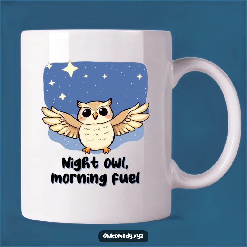 Funny Night Sky Owl Mug: A Peaceful, Humorous Gift for Dreamers
