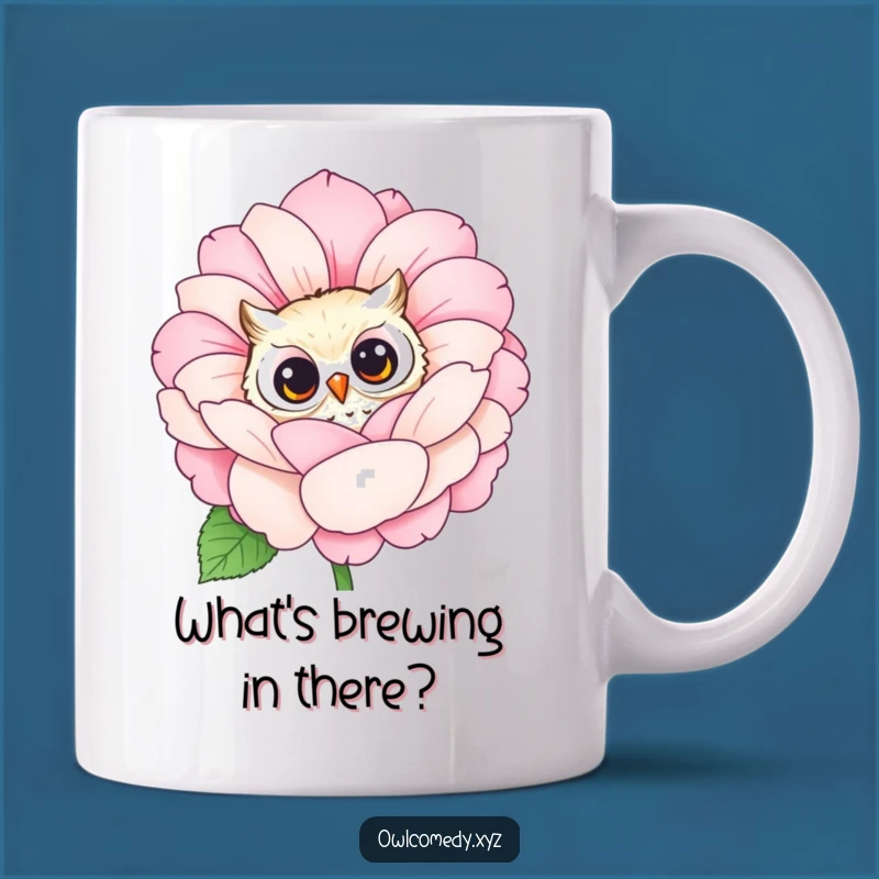 Funny Owl Flower Mug: Curious & Adorable Gift for Nature Lovers