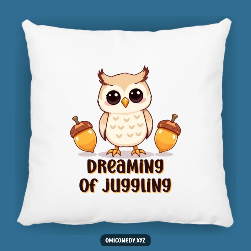 Funny Kawaii Owl Acorn Juggling Pillow - Cozy & Cute Decor - Funny Gift