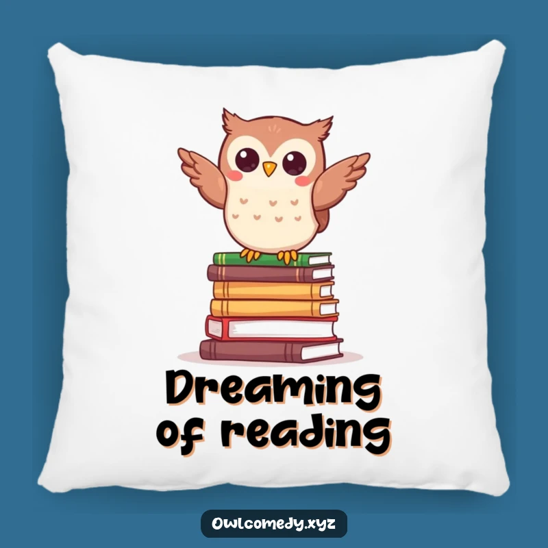 Funny Kawaii Owl Book Pillow - Cozy Reading Pillow - Funny Gift