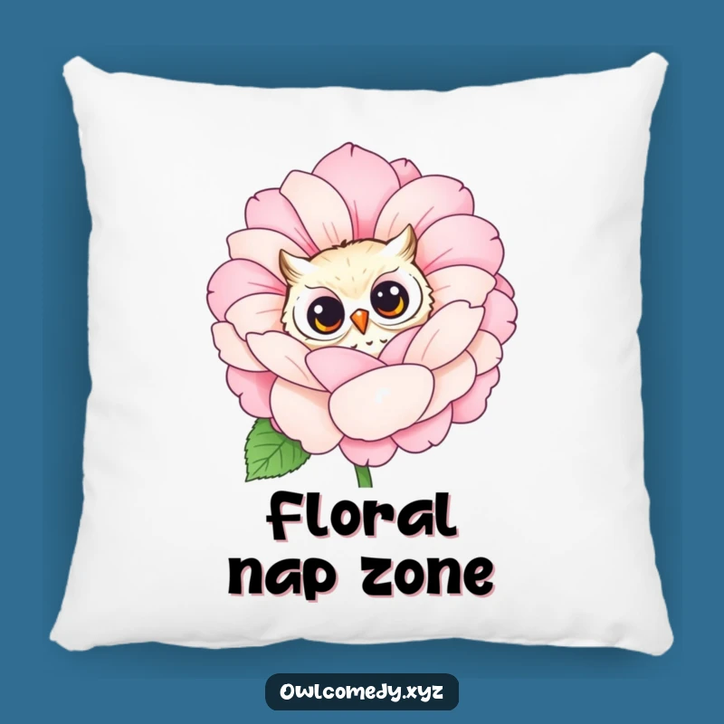 Funny Owl Flower Pillow: Cozy Comfort with a Curious Touch