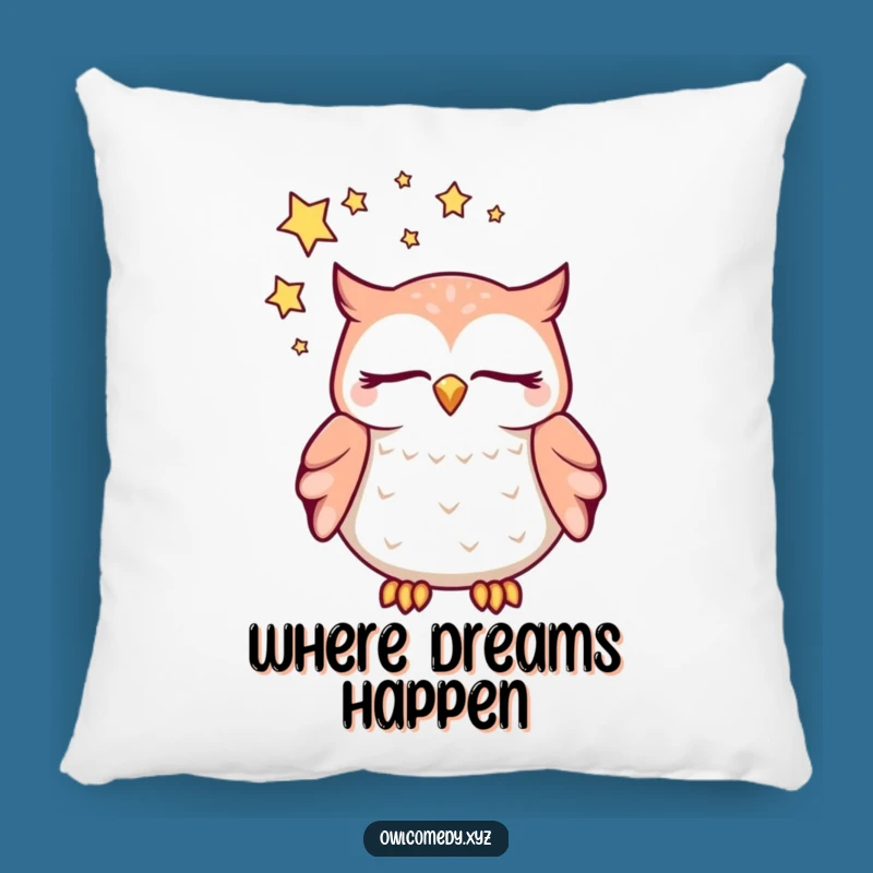 Funny Dreaming Owl Pillow: Starry Slumber, A Hilarious & Soft Companion!