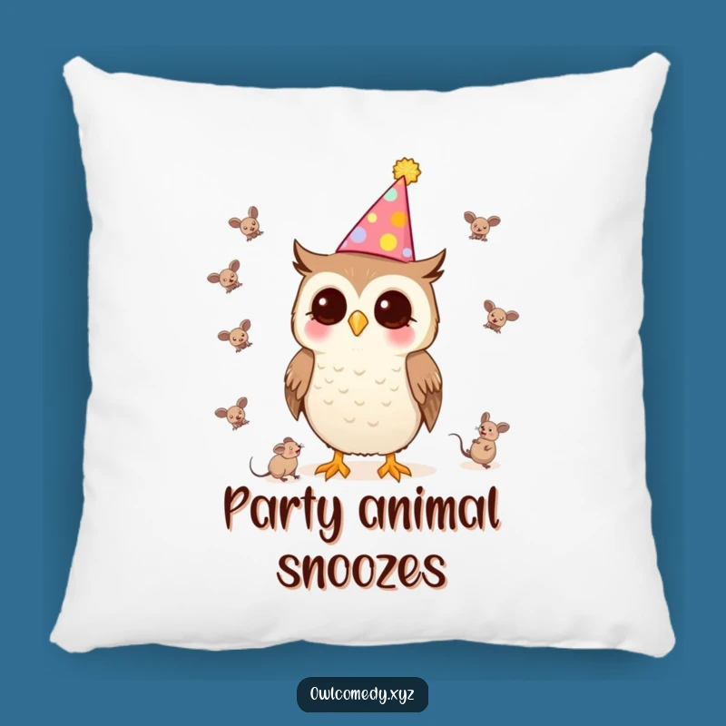 Funny Kawaii Owl Pillow - Party Juggling Accent, Comfy and Cute Funny Gift