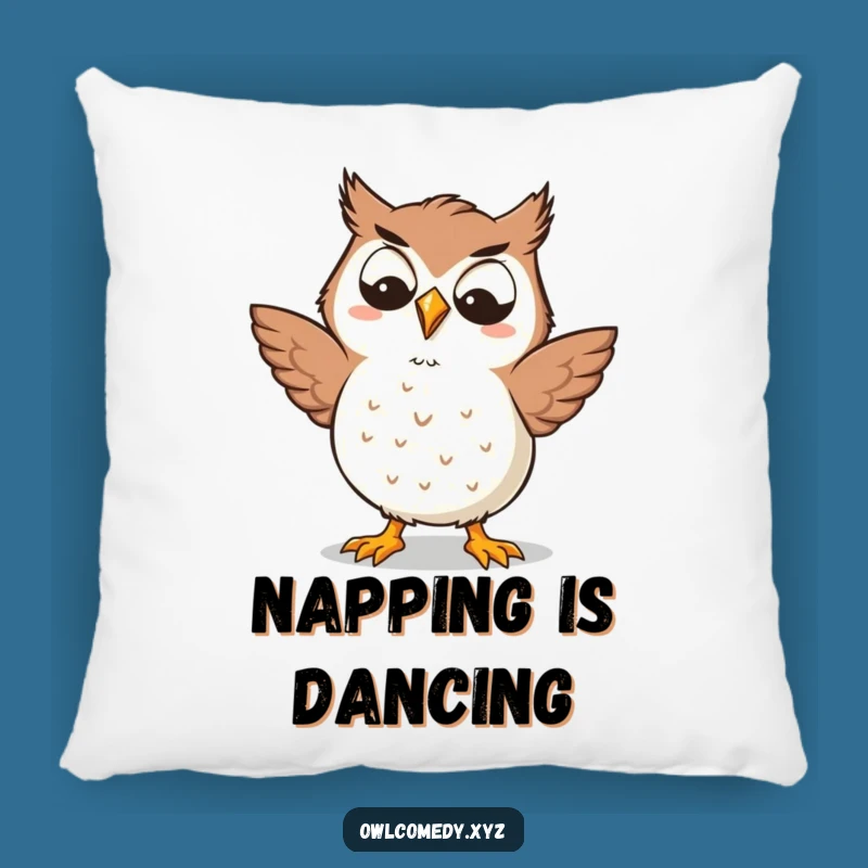 Funny Kawaii Owl Pillow - Silly Dancer, Goofy Comfort, Comfy Hilarious Gift