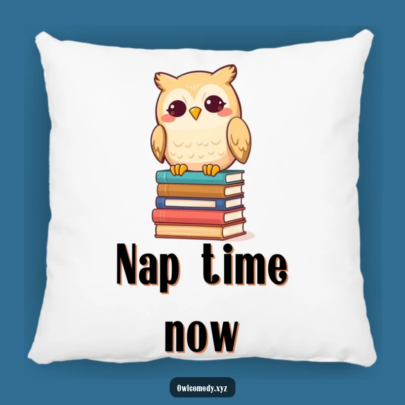 Cozy Funny Kawaii Owl Pillow - Hilarious Comfort for Bookish Homes