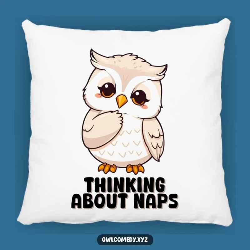Funny Pondering Owl Pillow: Cozy Comfort & Wisdom - Gift Idea