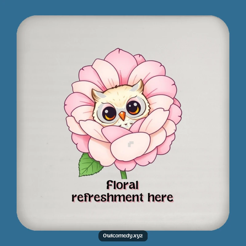 Funny Owl Flower Coaster: Protect Surfaces with Natural Charm