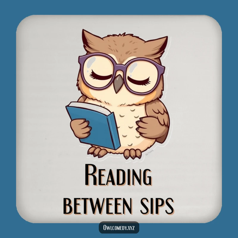 Funny Sleepy Owl Coaster: Protect Surfaces with Cozy Humor