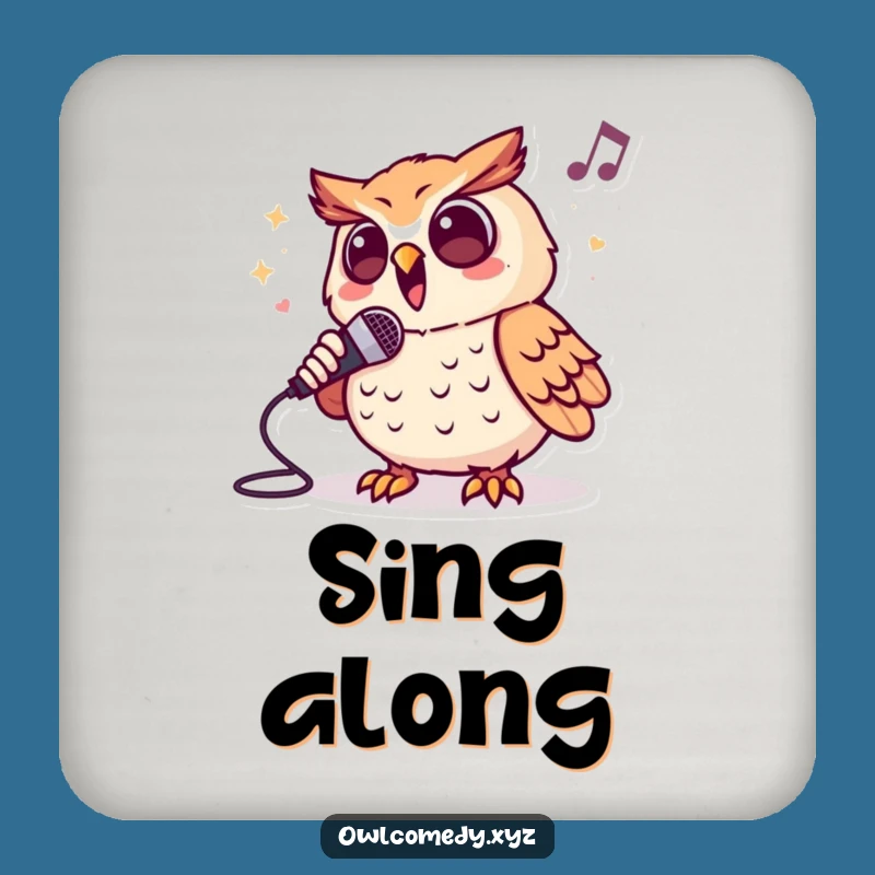 Funny Singing Owl Coaster: Protect Surfaces with Music - Fun Decor Gift