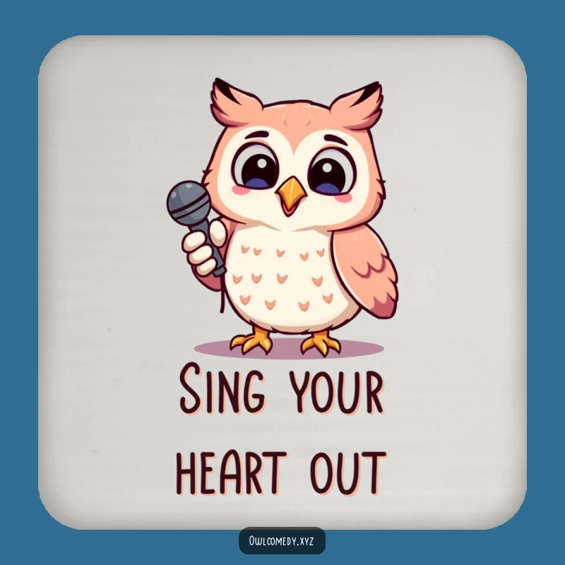 Funny Kawaii Singing Owl Coaster - Protect Surfaces with Music