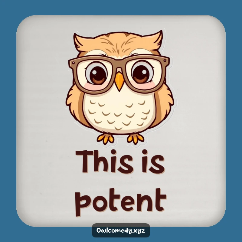 Funny Owl Glasses Coaster: Protect Surfaces with Hilarious Surprise Flair