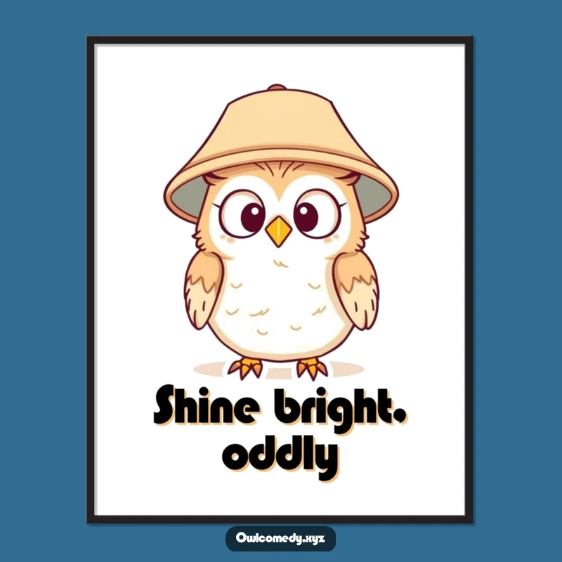 Funny Surprised Owl Poster - Hilarious Wall Art for Party Lovers
