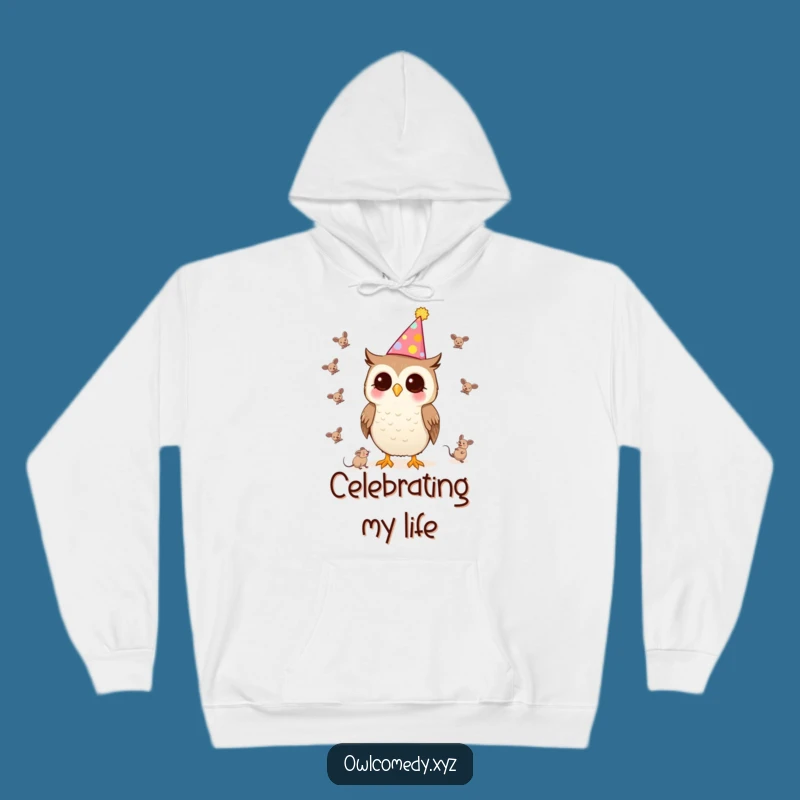 Cozy Funny Kawaii Owl Hoodie - Party Juggling Fun, Warm and Hilarious Funny Gift