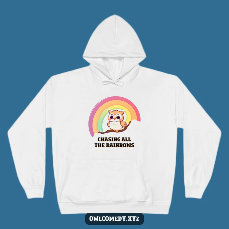 Cozy Funny Giggling Owl Rainbow Hoodie: Your Warmest, Most Hilarious Winter Gear