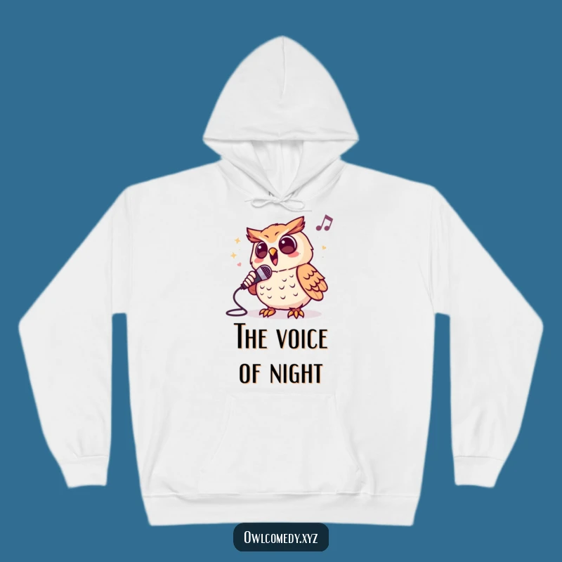 Cozy Funny Singing Owl Hoodie: Rock Out in Style - Perfect Gift