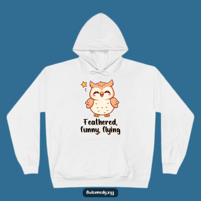 Cozy Funny Kawaii Owl Hoodie: Guaranteed Laughs with Starry Design