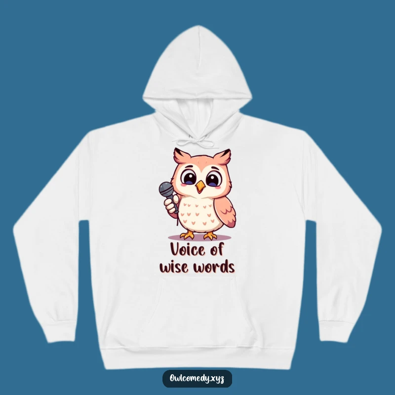 Funny Kawaii Karaoke Owl Hoodie - Cozy Singer Sweatshirt