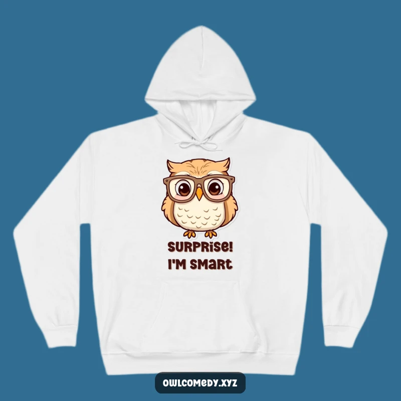 Funny Owl Glasses Hoodie: Cozy Up with Hilarious & Surprised Owl Vibes