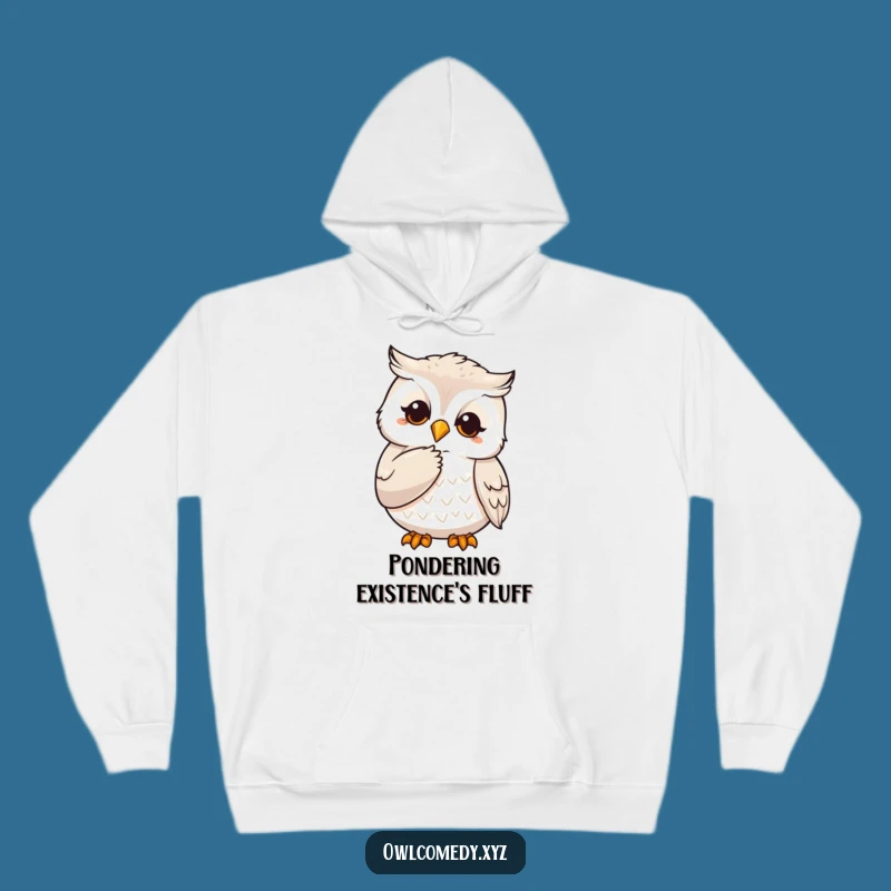 Cozy Funny Thoughtful Owl Hoodie: Ponder Your Day - Perfect Gift