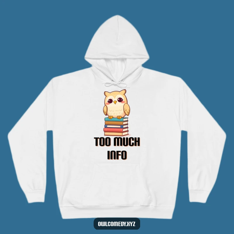 Cozy Funny Kawaii Owl Hoodie - Warm & Hilarious Gift for Book Lovers
