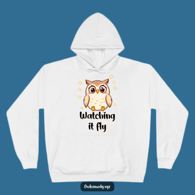 Cozy Funny Kawaii Owl Hoodie - Popcorn Fun, Warm and Hilarious Funny Gift