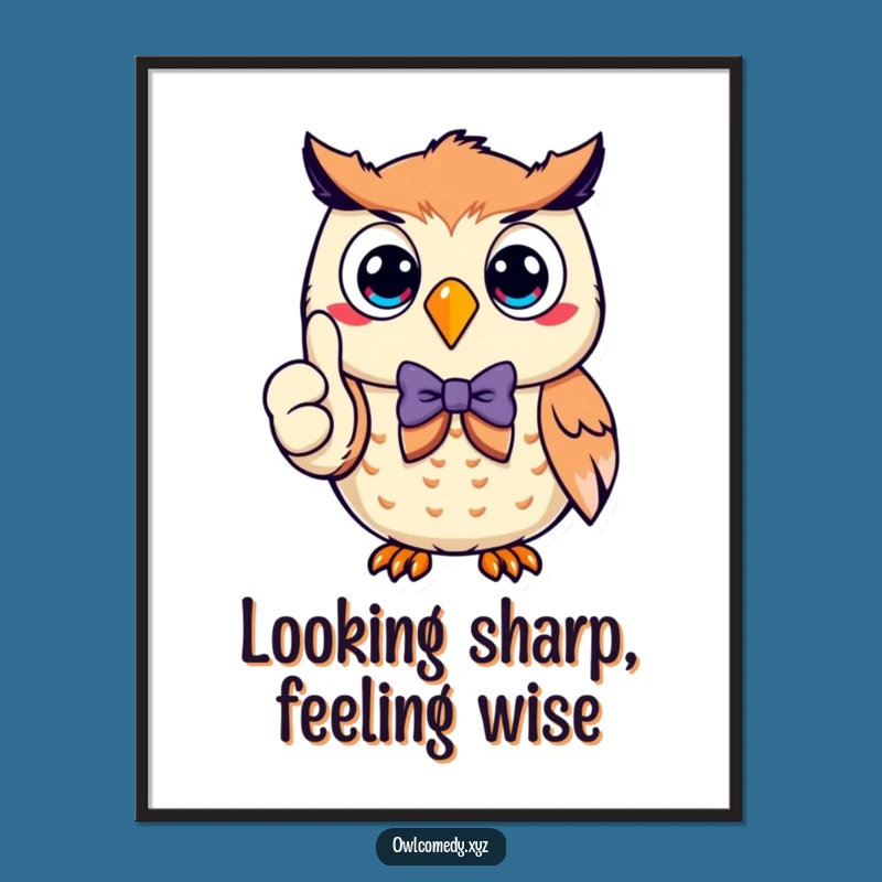 Free Printable Dapper Owl Wall Art: Funny Downloadable Decor for Stylish Spaces