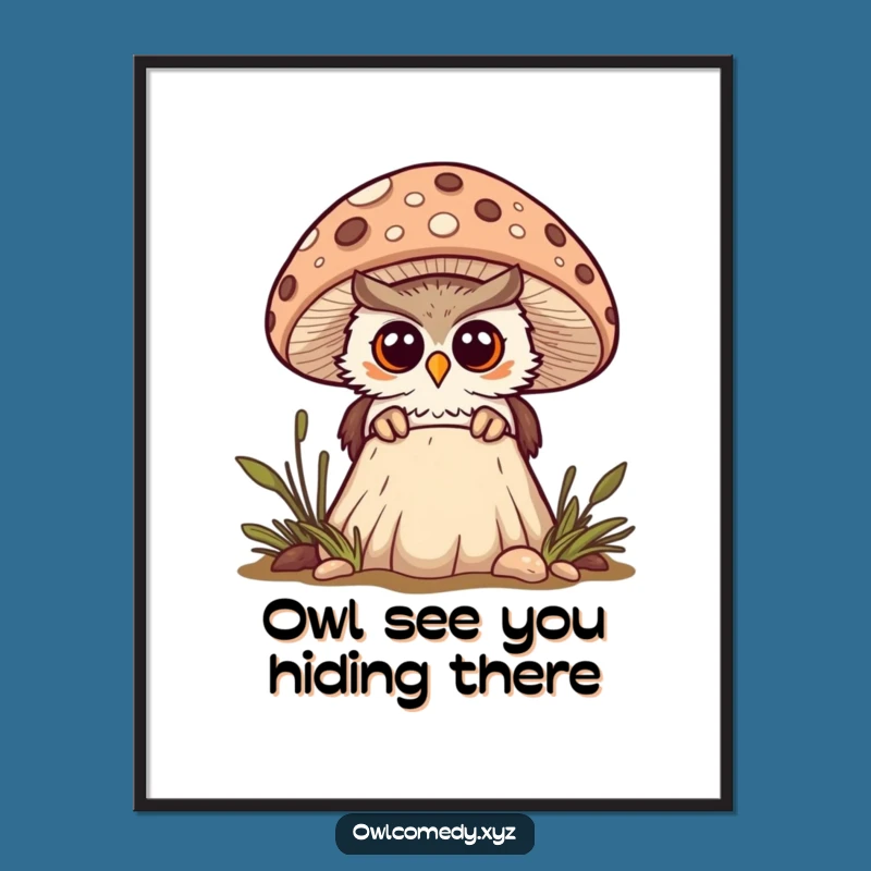 Funny Free Printable Wall Art: Curious Owl - Downloadable Decor with a Twist