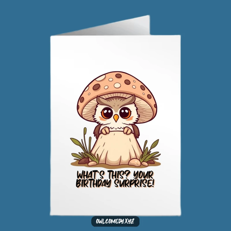 Free Printable Birthday Card: Surprised Owl - Cute Downloadable for Any Age
