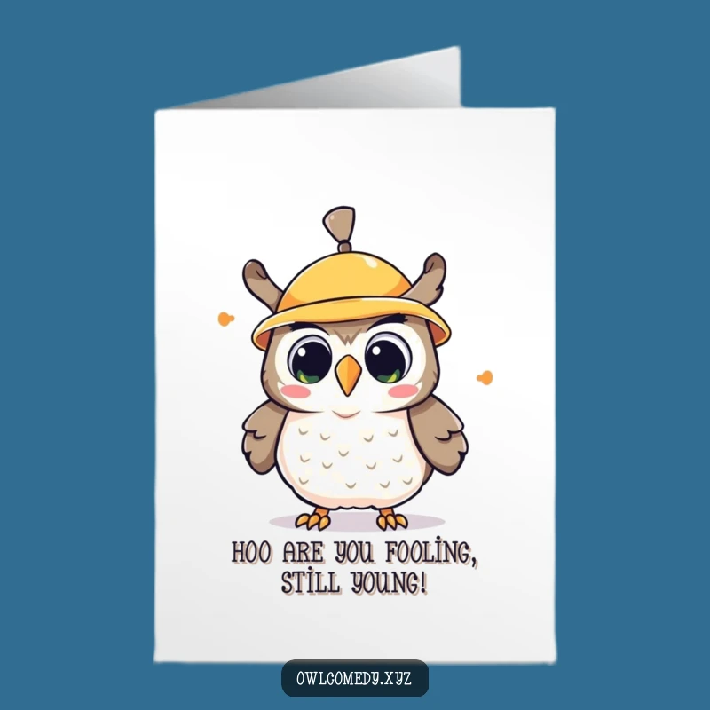 Free Printable Birthday Card: Propeller Hat Owl, Surprised & Delighted Downloadable Greeting!