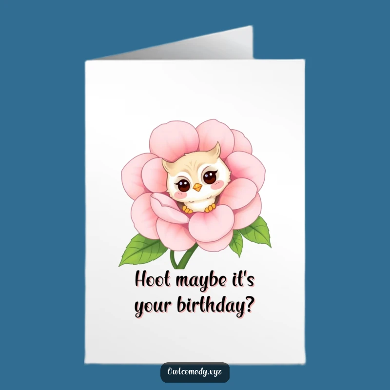 Free Printable Shy Owl Birthday Card - Sweet Downloadable for Bashful Greetings