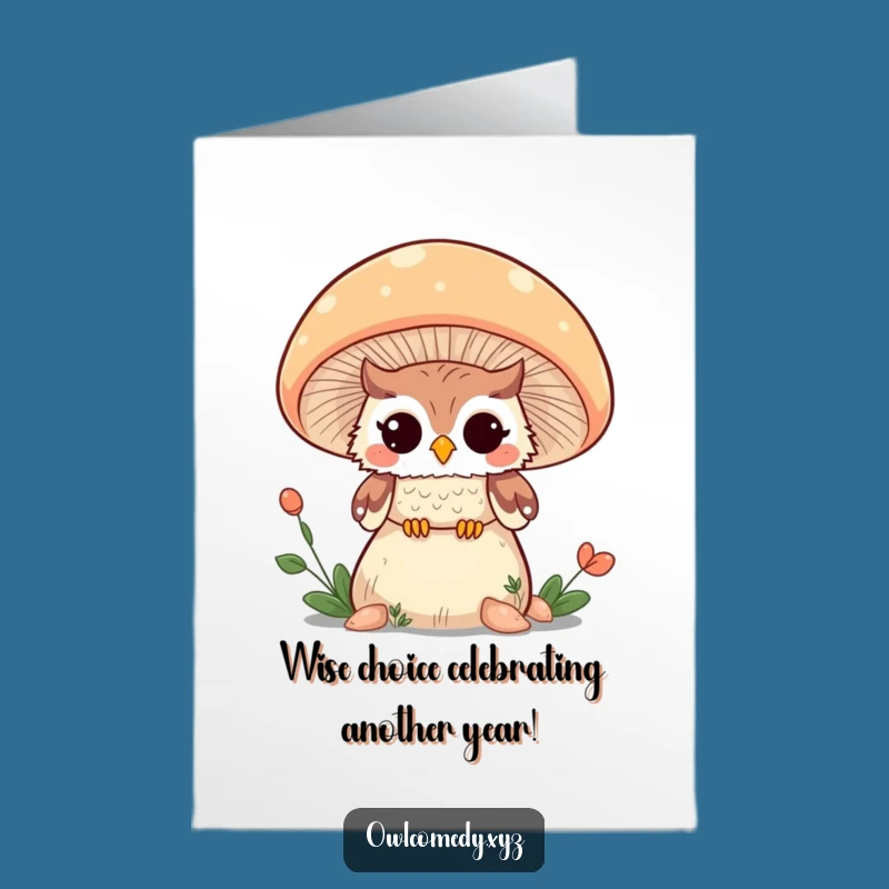 Free Printable Kawaii Owl Birthday Card: Witty Wink for a Hugely Funny Downloadable Gift