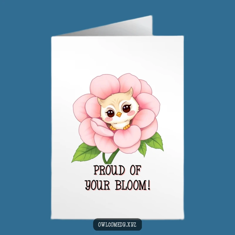 Free Printable Shy Owl Congrats Card - Tender Downloadable for Modest Triumphs