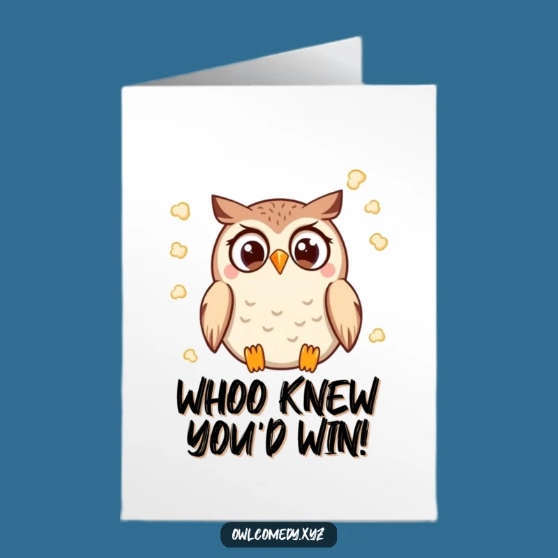 Free Printable Congrats Card: Popcorn Owl, Joyful DIY Gift!