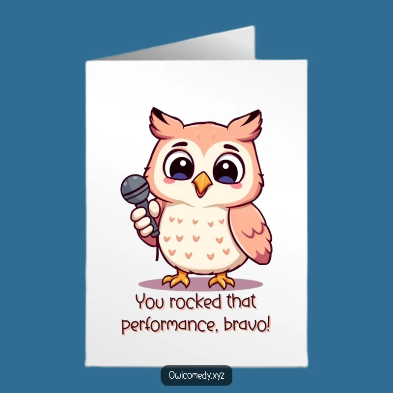 Free Printable Congrats Card: Star Owl - Downloadable for Triumphant Moments