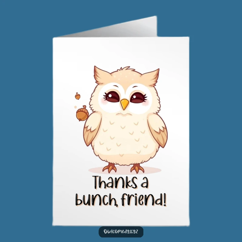 Free Printable Thank You Card: Juggling Owl, Funny Downloadable Show of Gratitude