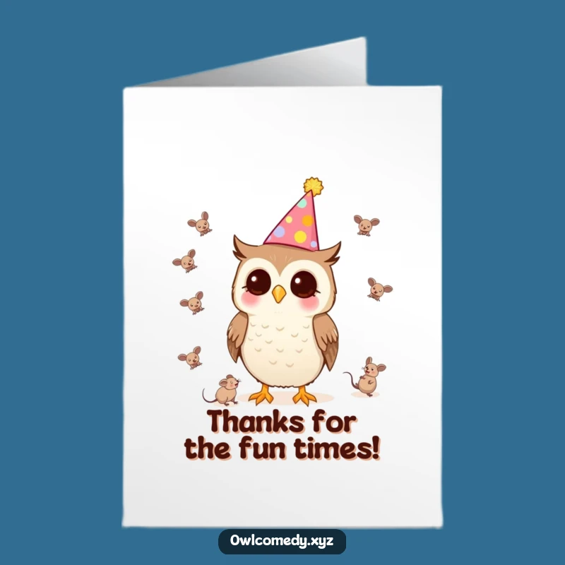 Free Printable Thank You Card: Juggling Owl, Quirky Thanks DIY!